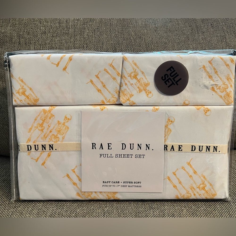 Rae Dunn Skeleton Halloween Full Sheet Set‎